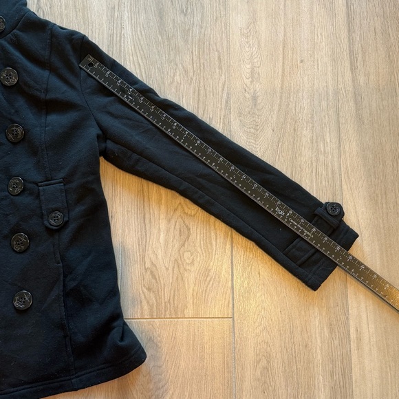 Cavalini Double breasted, black short women’s Coat size medium - Picture 6 of 11